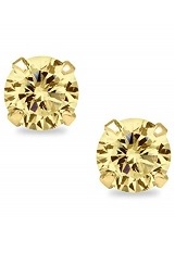 gorgeous tiny cubic zirconia birthstone baby earrings